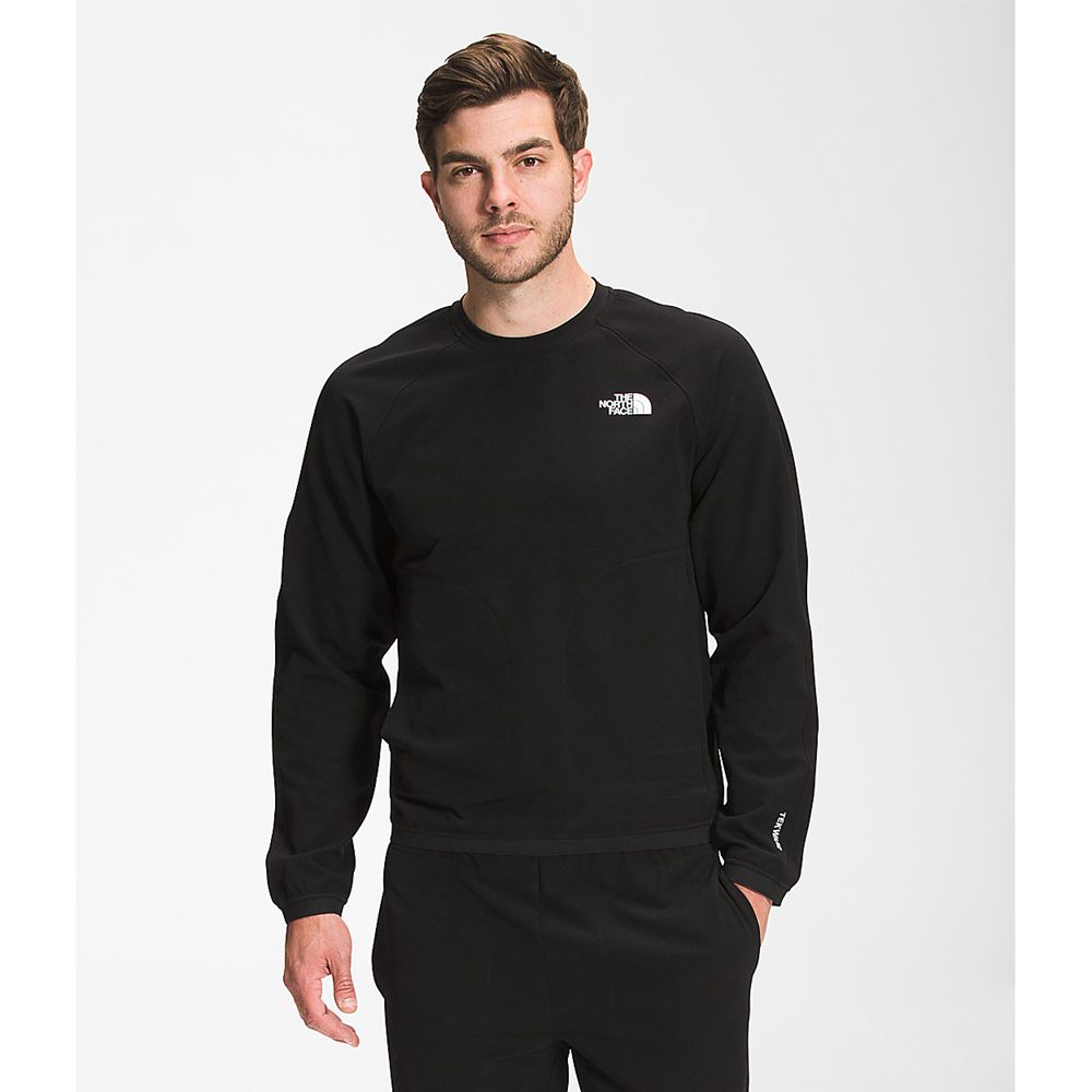 The North Face Fleece Jacket Mens Australia - The North Face Tekware® Crewneck Black (IDT-245107)